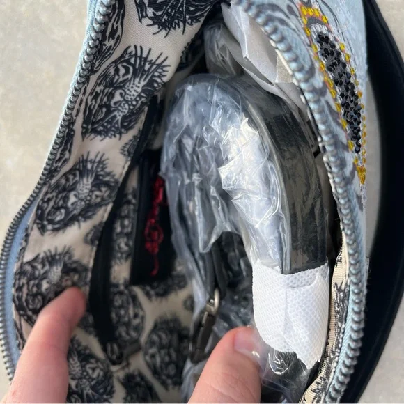 NWT Y2K Ed Hardy Denim Crossbody Bag - Picture 7 of 7